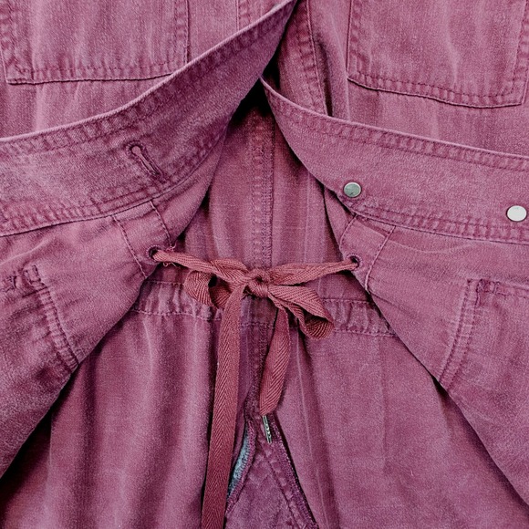 Ariat Working Girl Western Lightweight Shacket Shirt Jacket Womens Medium Maroon - Picture 12 of 16